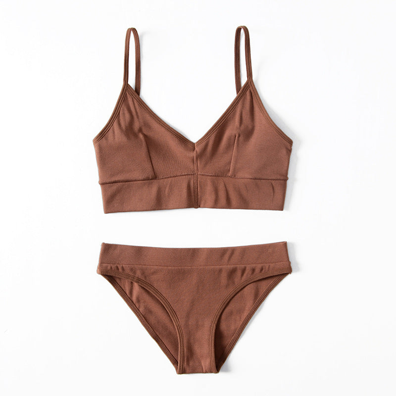 Bra set without steel ring