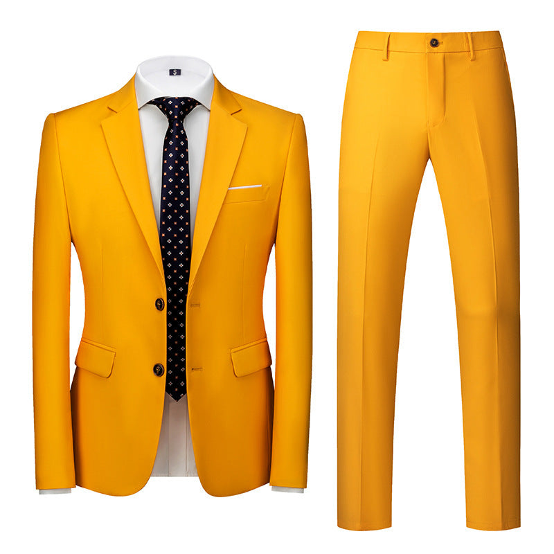 Two-piece Suit With Two Buttons For Wedding