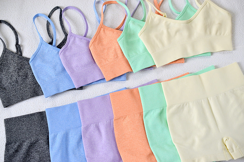 Seamless Quick-drying Breathable Fitness Short-sleeved Knitted Sports Top