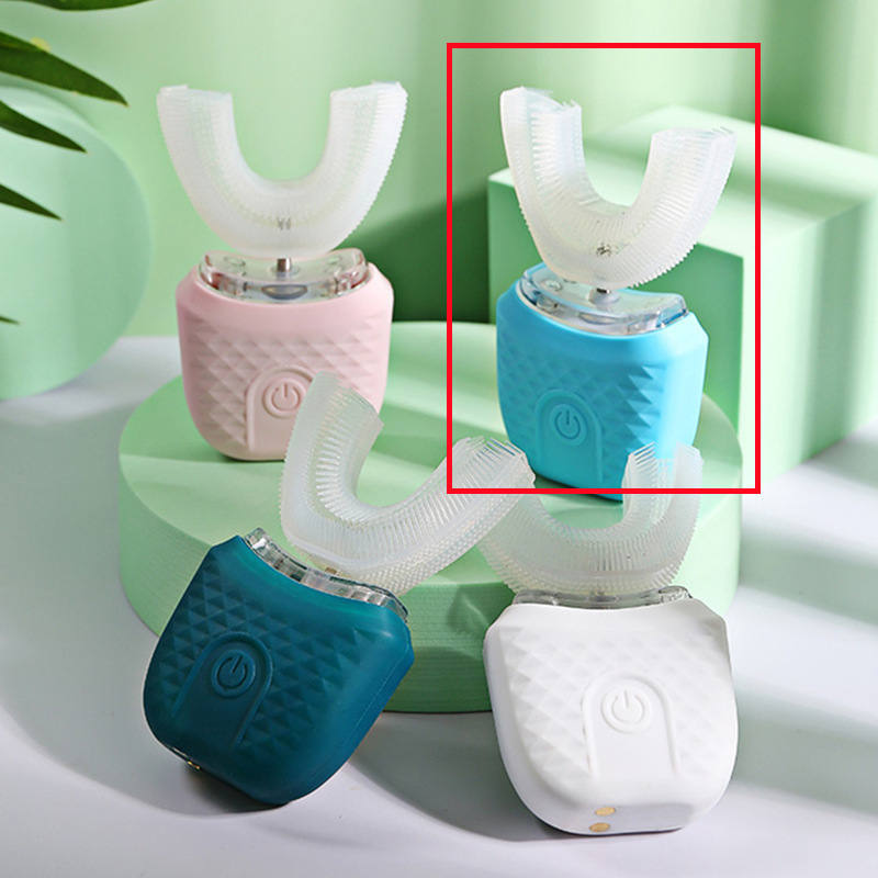 USB Charging U Type Tooth Beauty Instrument With Silicone In Mouth
