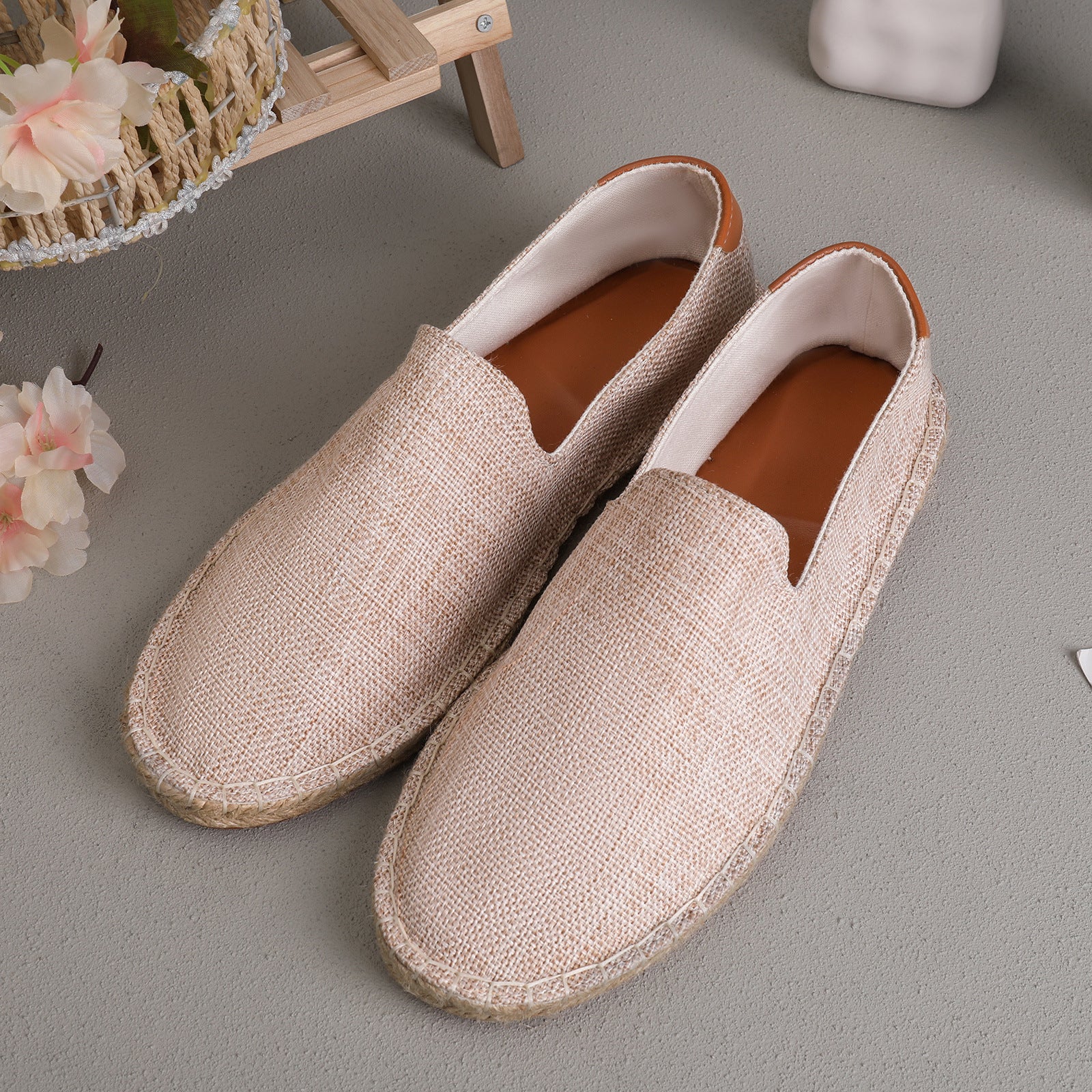 Sweat-absorbent Breathable Lazy Cloth Shoes Loafers Men