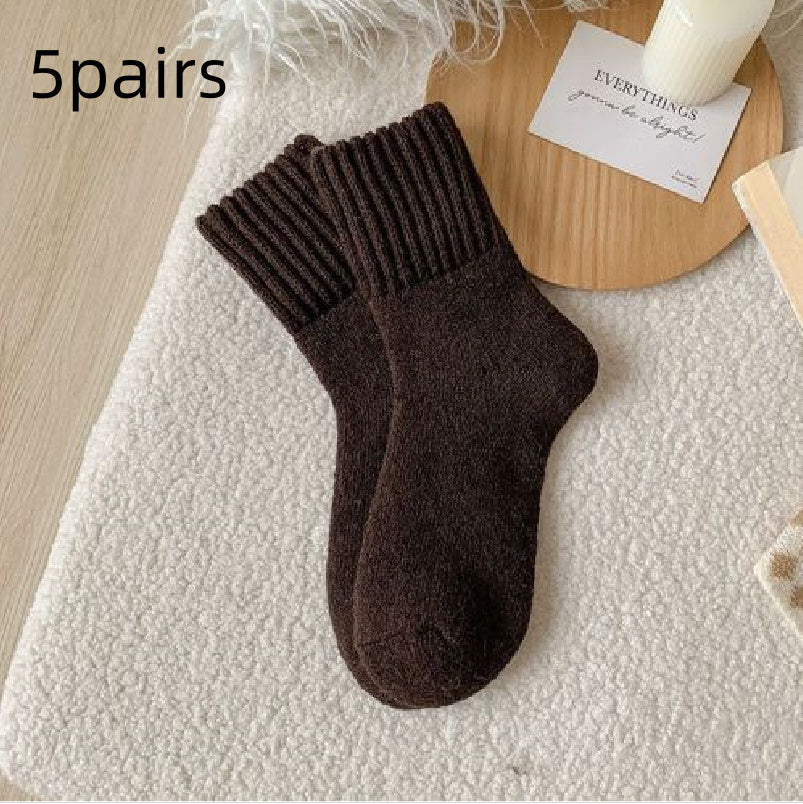 Tube Winter Thickened Maillard Terry Velvt Plush Snow Socks