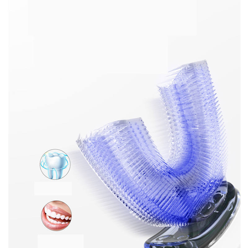 USB Charging U Type Tooth Beauty Instrument With Silicone In Mouth