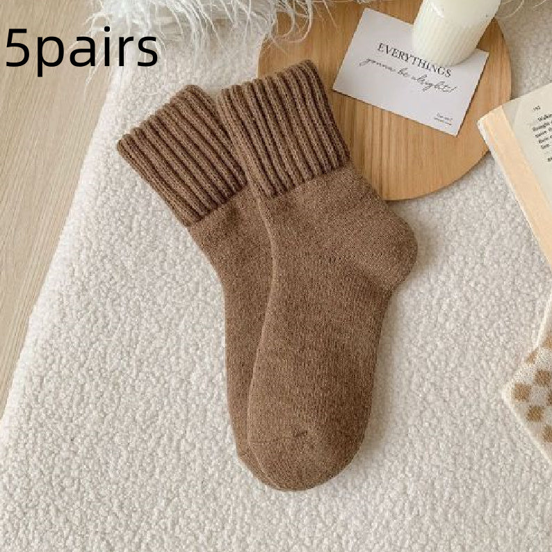 Tube Winter Thickened Maillard Terry Velvt Plush Snow Socks