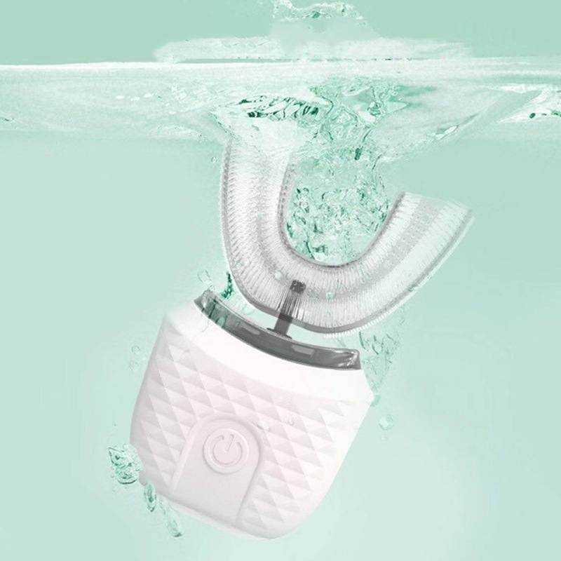 USB Charging U Type Tooth Beauty Instrument With Silicone In Mouth