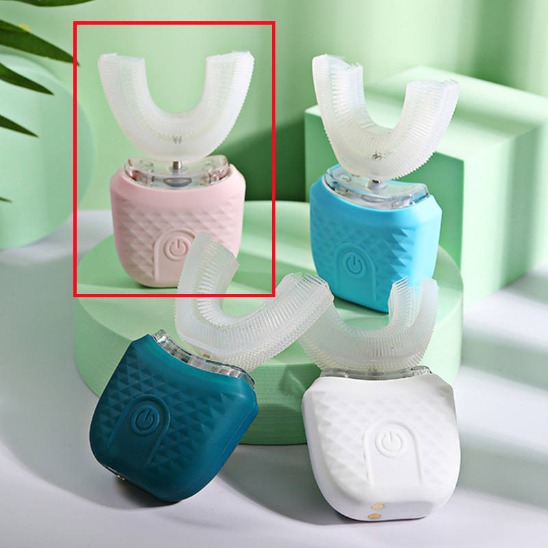 USB Charging U Type Tooth Beauty Instrument With Silicone In Mouth